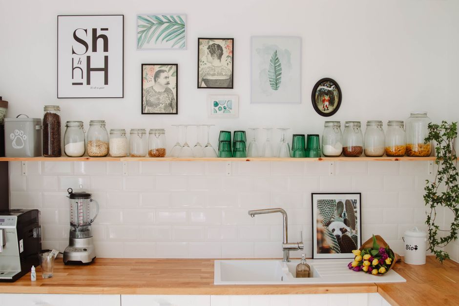 Praktisch fotobehang keuken met fruitschaalmotief. Praktisch fotobehang keuken met fruitschaalmotief.